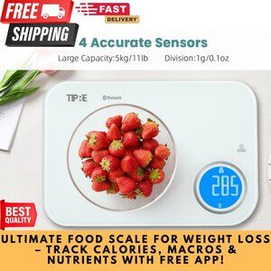 Smart Food Scale for Meal Planning & Nutrient Tracking – 11lb Capacity, Free App
